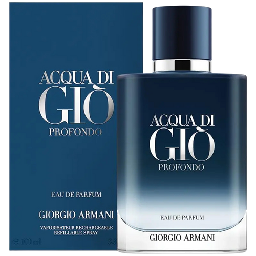 Giorgio Armani Acqua di Giò Profondo Eau de Parfum bottle and box.