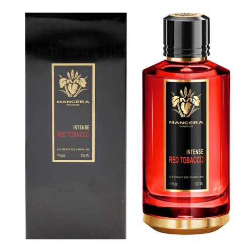 Mancera Red Tobacco Intense perfume bottle and box.