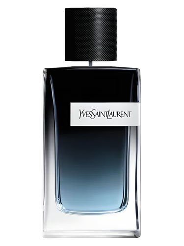 Yves Saint Laurent Y Eau de Parfum bottle with a black cap and a white label.