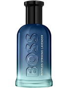 Hugo Boss Bottled Striking Lavender Eau de Parfum bottle with blue gradient.