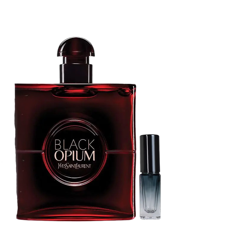 YSL Black Opium Over Red Eau de Parfum bottle and box.