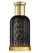 Hugo Boss Bottled Absolu Intense EDP decant bottle with gold cap and black glass.