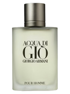 Giorgio Armani Acqua di Gio Pour Homme fragrance bottle with a silver cap.