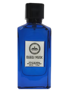 Al Ambra Dubai Musk Extrait de Parfum bottle with black cap and white label.