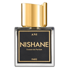 Nishane Ani Extrait de Parfum bottle with gold cap and black label.