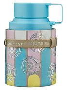 Armaf Odyssey Marshmallow EDP decant bottle with blue cap and colorful striped body.