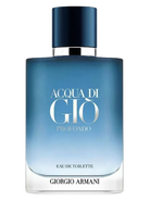 Giorgio Armani Acqua di Giò Profondo Eau de Toilette bottle with blue gradient.