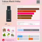 French Avenue Vulcan Black Friday men's fragrance bottle with notes and accords.