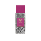 Bujairami Mastermind Extrait de Parfum bottle with a pink cap and a diamond-patterned glass body.