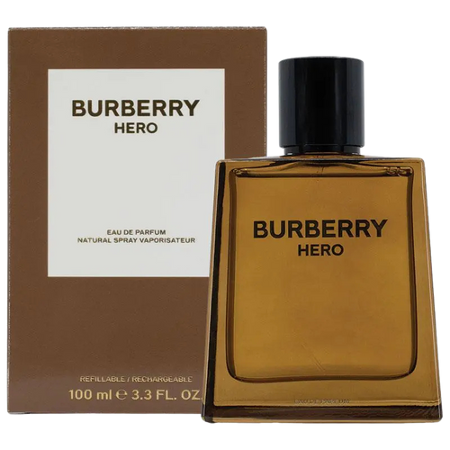 Burberry Hero Eau de Parfum bottle and box.