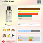 Mancera Cedrat Boise Eau de Parfum bottle with main accords: Woody, Citrus, Fruity, Aromatic, Powdery.
