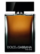 Dolce & Gabbana The One Eau de Parfum for men in a glass bottle with a black cap.