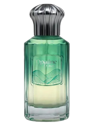 Ahmed Al Maghribi Opaline Wave EDP decant bottle with green liquid and silver cap.