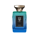 Bujairami Night Out Extrait perfume bottle with blue and green gradient glass.