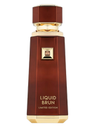 French Avenue Liquid Brun Limited Edition Extrait de Parfum bottle with gold accents.