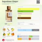 Goldfield & Banks Ingenious Ginger perfume bottle with fragrance notes and accords displayed.