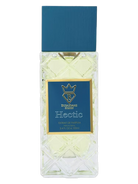 Bujairami Hectic Extrait de Parfum bottle with a blue cap and a blue label.