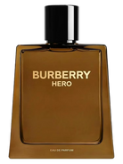 Burberry Hero Eau de Parfum for men in a brown glass bottle with a black cap.