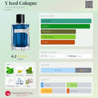 Yves Saint Laurent Y Iced Cologne for men, featuring a blue bottle and notes of mint, mint tea, patchouli, ambroxan, ice, and sage.