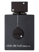 Armaf Club de Nuit Intense Man fragrance bottle with black cap and silver chain.