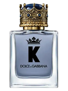 Dolce & Gabbana K Eau de Toilette bottle with a crown-shaped cap.