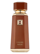 French Avenue Liquid Brun perfume bottle with a brown octagonal cap and a faceted brown body.