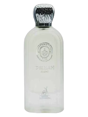 Maison Alhambra Delilah Blanc Eau de Parfum bottle with a silver cap and embossed label.