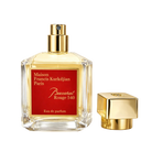 Maison Francis Kurkdjian Baccarat Rouge 540 Eau de Parfum bottle with gold cap off.
