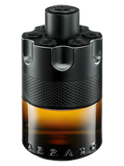 Azzaro The Most Wanted Parfum decant bottle with amber liquid and black textured cap.