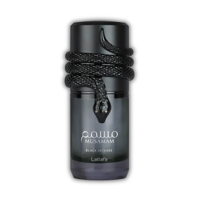 Lattafa Musamam Black Intense Eau de Parfum authentic fragrance decant from Fragrance ADDX.