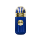 Blue and gold Mykonos Inception Extrait de Parfum decant bottle with ribbed texture.
