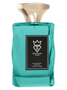 Turquoise glass bottle of Bujairami Sydney Eau de Parfum, Natural Spray, 3.4 FL OZ e 100ml.