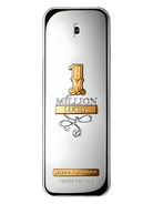 Paco Rabanne 1 Million Lucky fragrance bottle with gold accents.