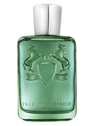 Parfums de Marly Greenley Eau de Parfum bottle with embossed horses and shield.