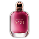 Emporio Armani Power of You EDP perfume bottle with pink liquid and gold lettering.