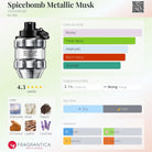 Viktor & Rolf Spicebomb Metallic Musk fragrance bottle with main accords and notes listed.