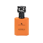 Swiss Arabian Incense 01 EDP decant bottle with an orange octagonal body and black ornate cap.