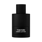 Black bottle of Tom Ford Ombré Leather Parfum with white text on a black label.