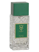 Bujairami Vibration Extrait de Parfum in a clear, textured glass bottle with a green cap and label.