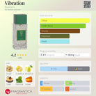 Bujairami Vibration fragrance bottle with notes of citrus, ginger, patchouli, and amber.