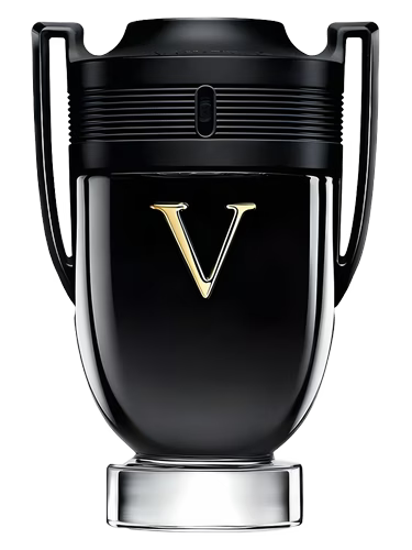Paco Rabanne Invictus Victory Eau de Parfum bottle with a gold V emblem.