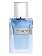 Yves Saint Laurent Y Eau Fraiche EDT bottle with blue liquid and silver label.