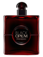 Yves Saint Laurent Black Opium Over Red Eau de Parfum bottle with red liquid.