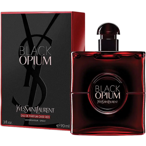 YSL Black Opium Over Red Eau de Parfum bottle and box.